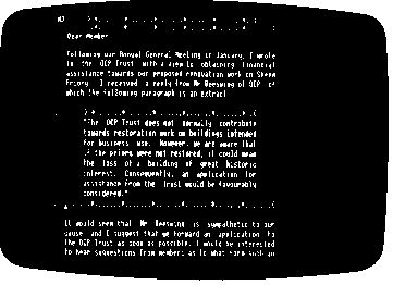 VIEW formatted screen