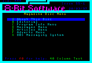 Menu Screenshot